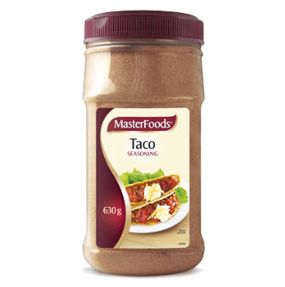Taco Seasoning Masterfoods 630g Pack Size: 6