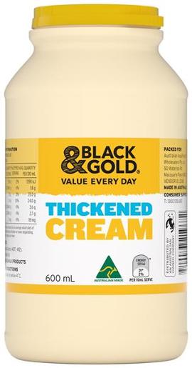 BLACK & GOLD THICKENED CREAM 600ML Pack Size: 12