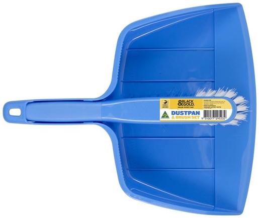 BLACK & GOLD DUST PAN AND BRUSH SET 1PK Pack Size: 10