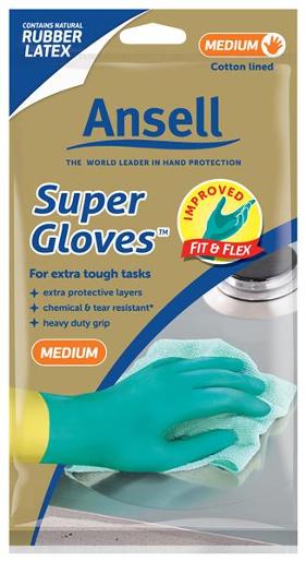 ANSELL MEDIUM SUPERGLOVE 1PK pack size: 12