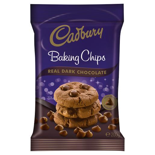 CADBURY COOK CHOC DARK CHIP 200GM pack size: 9