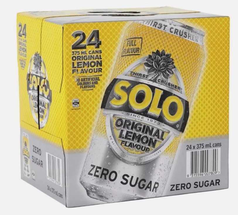 SOLO SOLO ZERO SUGAR LEMON CUBE 24PK Pack Size: 1
