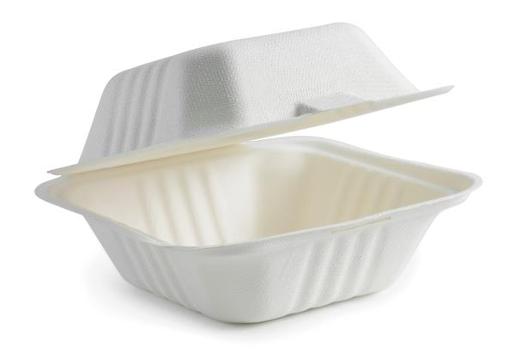 BIOPAK BURGER BOX 15.24X15.24X7.62CM 125S Pack Size: 4
