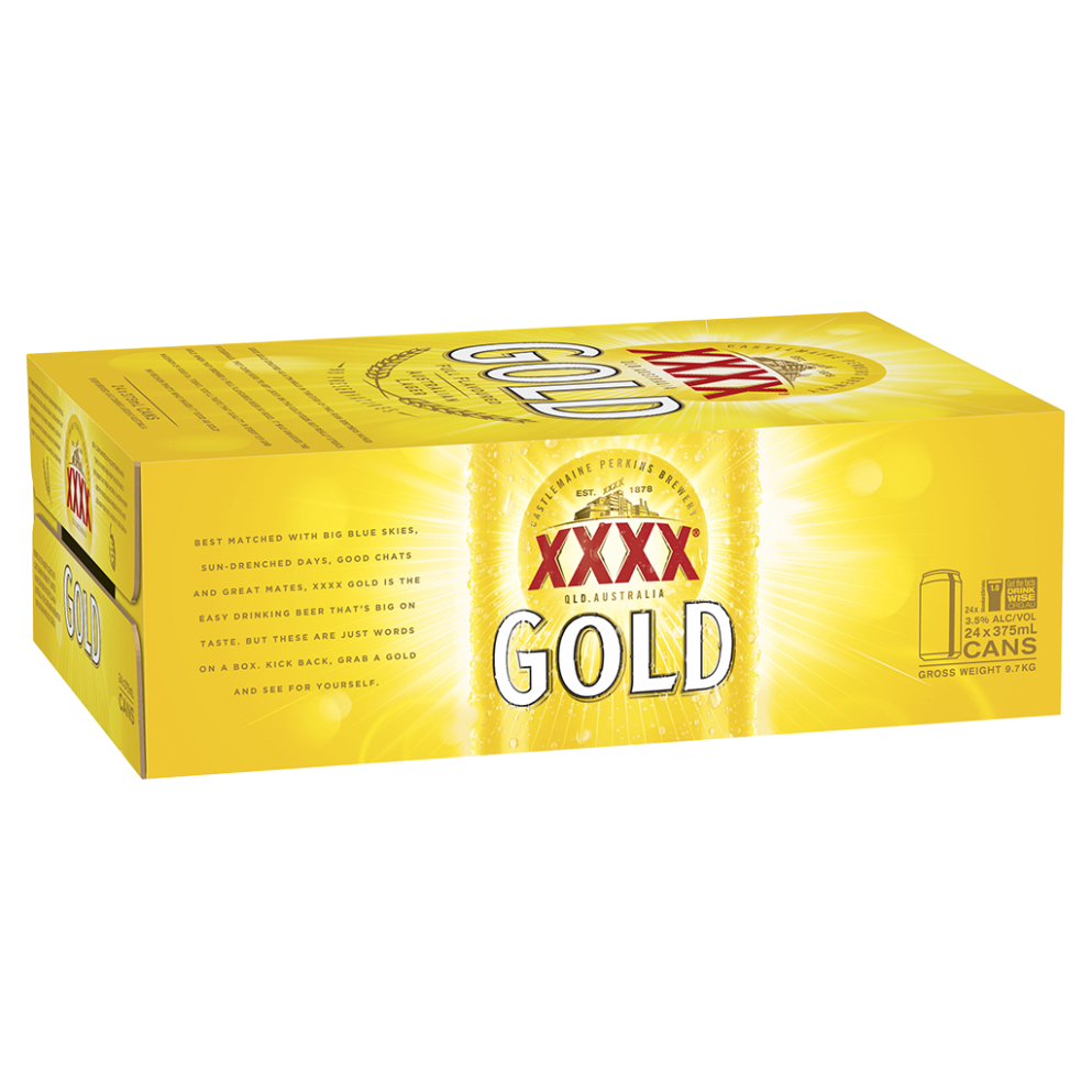 XXXX GOLD CAN 375ML  Pack Size:30 Pack Size:30