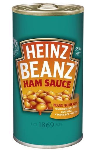 BAKED BEANS IN HAM SAUCE 555GM