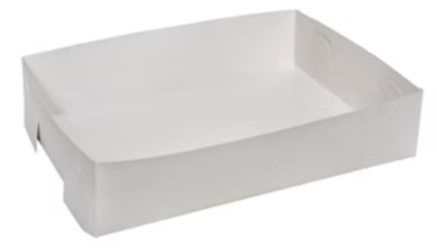 CAKE TRAY #23 WHITE 230*155*45MM-250 PER CARTON