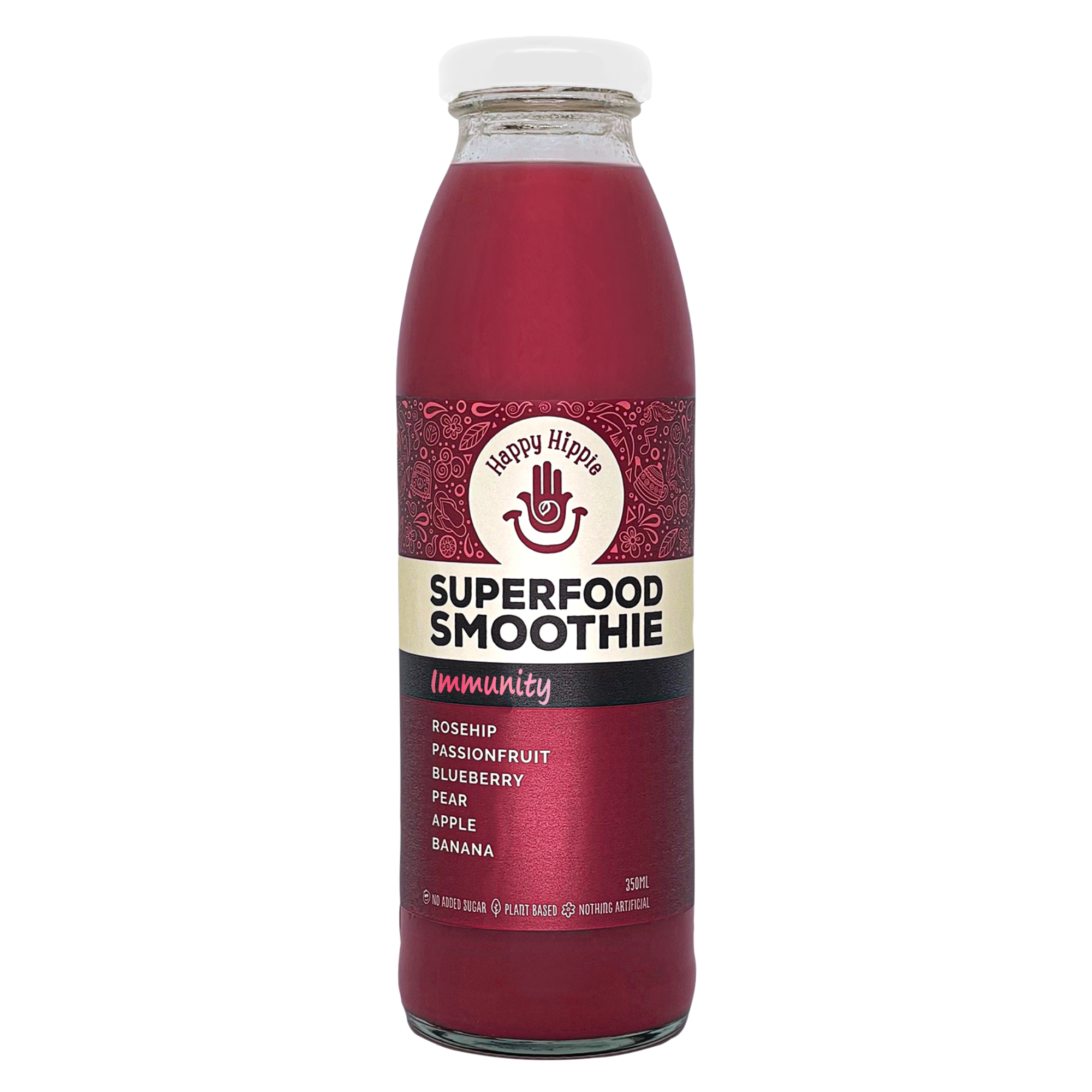 Happy Hippie Smoothie Immunity Red 350ml Pack Size:12
