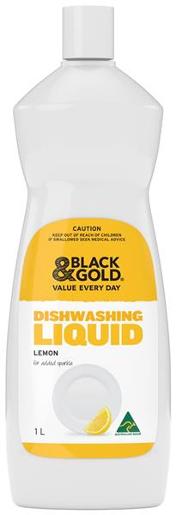 BLACK & GOLD LEMON DISHWASHING LIQUID 1L Pack Size: 12