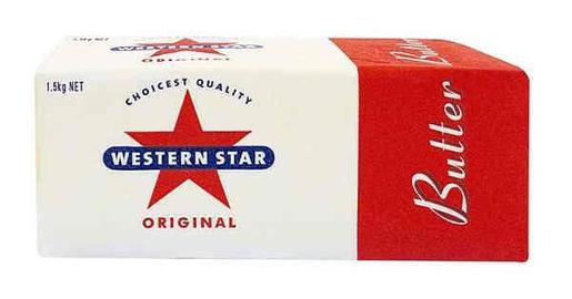 BUTTER WESTERN STAR SALTED 1.5KG Pack Size: 8