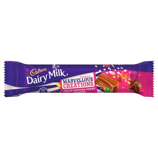 CADBURY MARVELLOUS CREATIONS JELLY POP CANDY 50GM Pack Size: 48