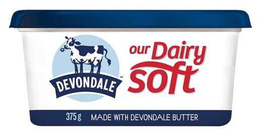 DEVONDALE DAIRY SOFT BUTTER 375GM Pack Size: 16