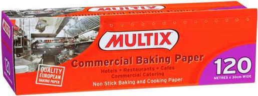 MULTIX NON STICK BAKING PAPER 120M Pack Size: 6