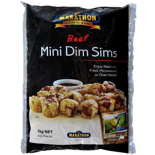 MARATHON BEEF MINI DIM SIMS 60S Pack Size: 6