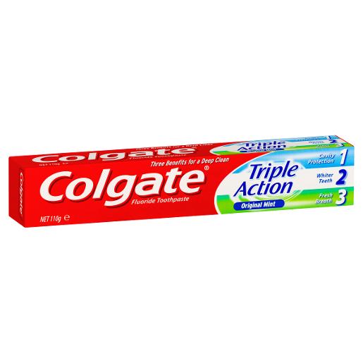 COLGATE TOOTHPASTE TRIPLE ACTION 110GM Pack Size: 12