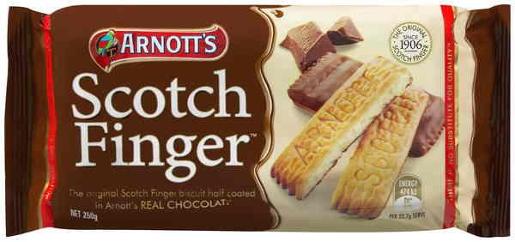 ARNOTTS BISCUITS CHOCOLATE SCOTCH FINGER 250GM Pack Size: 12