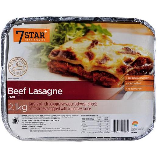 7 STAR BEEF LASAGNA 2.1KG
